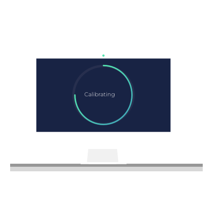 An illustration that shows how SitWit is calibrating.